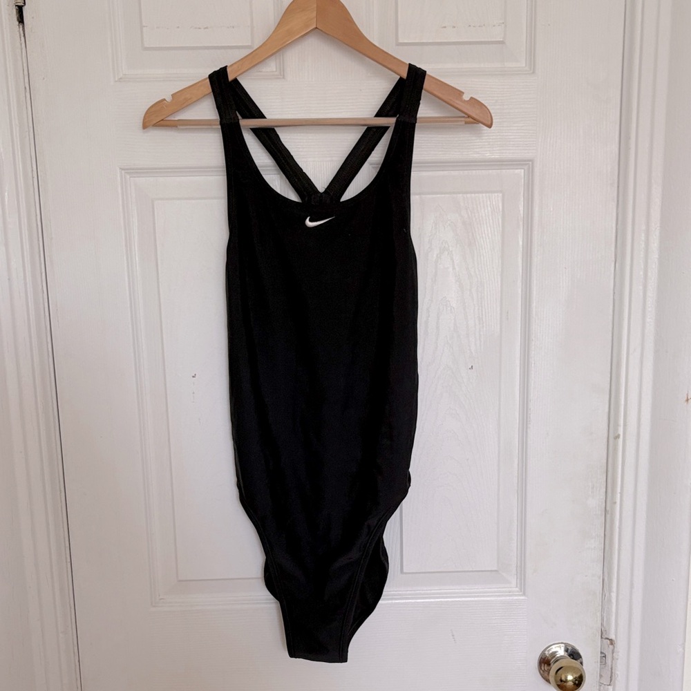 Nike Black Swimsuit with White Logo